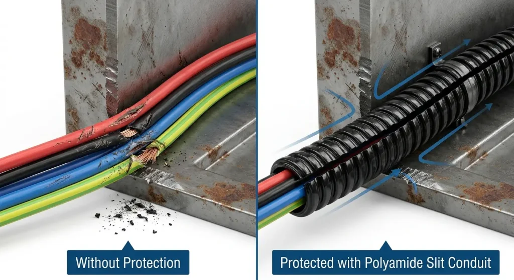 Polyamide Slit Conduit cable protection comparison